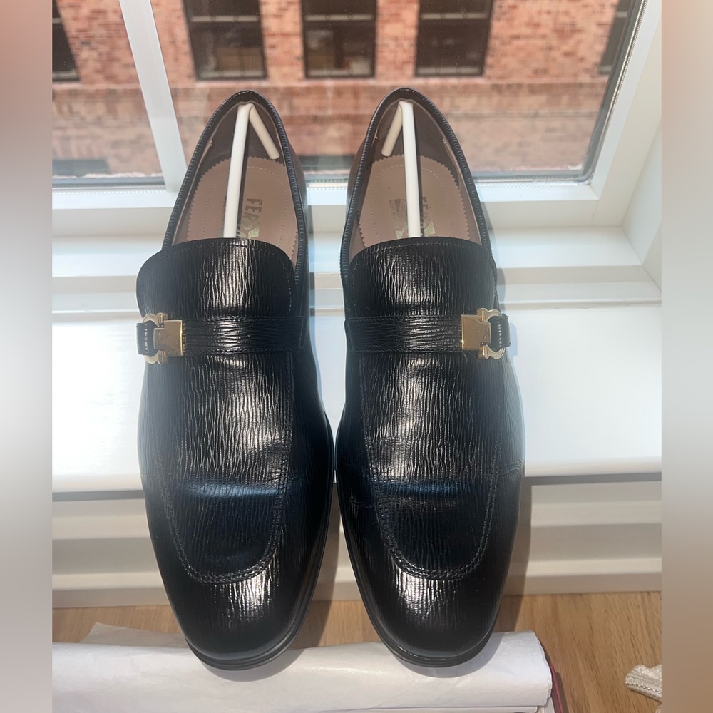 Salvatore Ferragamo Nepal Loafers with Gold Buckle